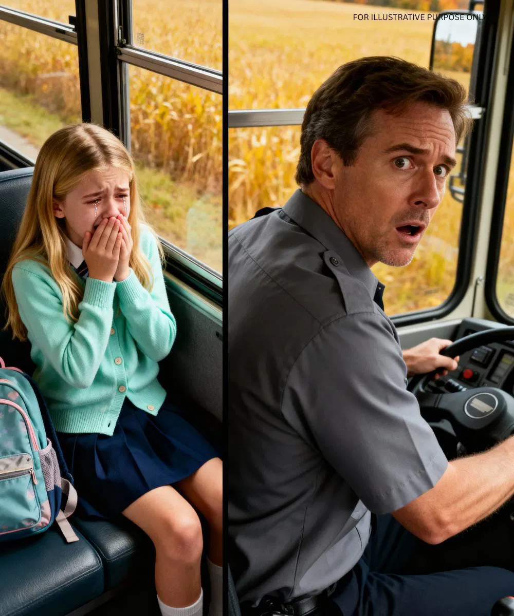 A school bus driver spots a little girl in tears every day—after she gets off, he peers under her seat and is left stunned.
