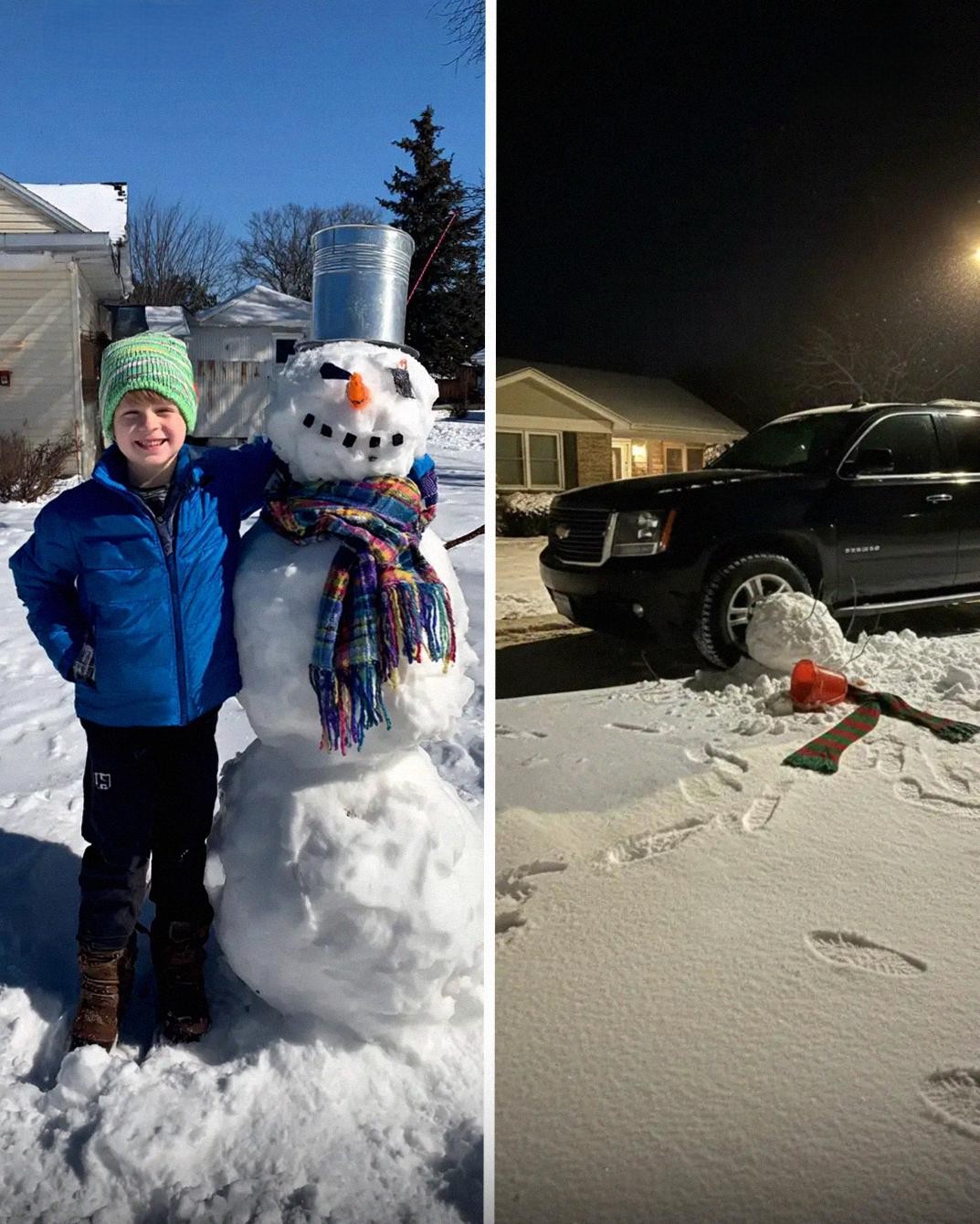 Every Time My Son Built a Snowman, the Neighbor Knocked It Down—Then My Child Showed Him Something Memorable