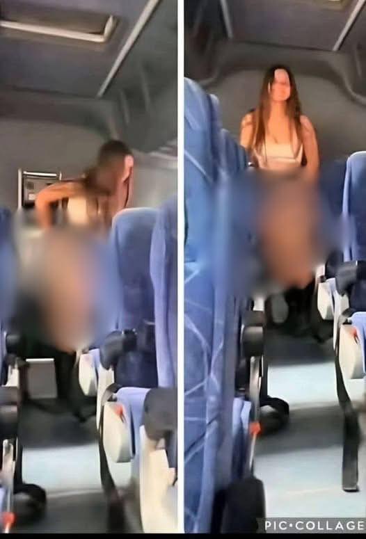 This girl was caught in mid-flight disrupted the flight from Houston to Phoenix as it taxied down the runway