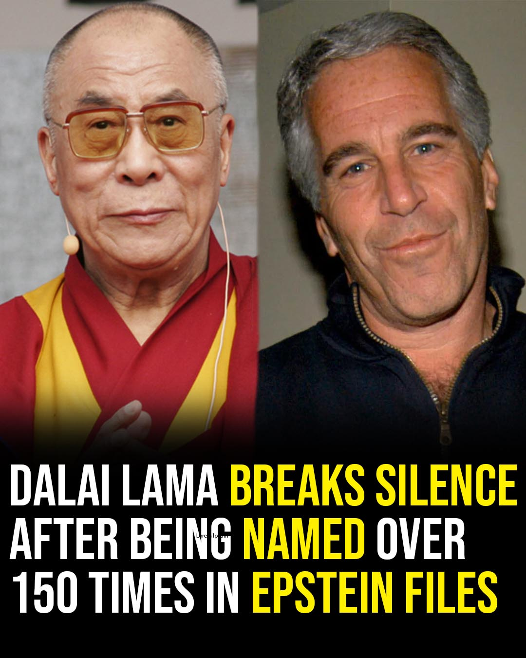 Dalai Lama Issues Statement After Being Referenced in Epstein File Releases