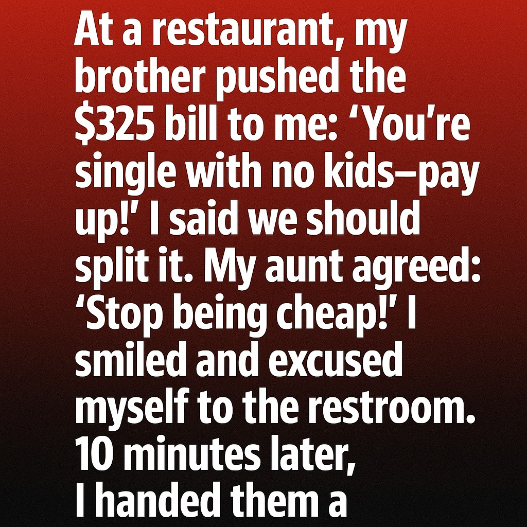 I Could Have Paid the Bill — But I Chose a Different Kind of Lesson