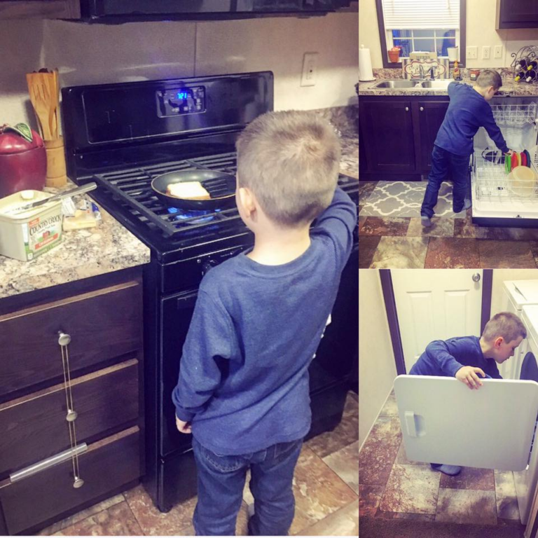Mom Sparks Debate After Sharing Photos of Son Doing Household Chores