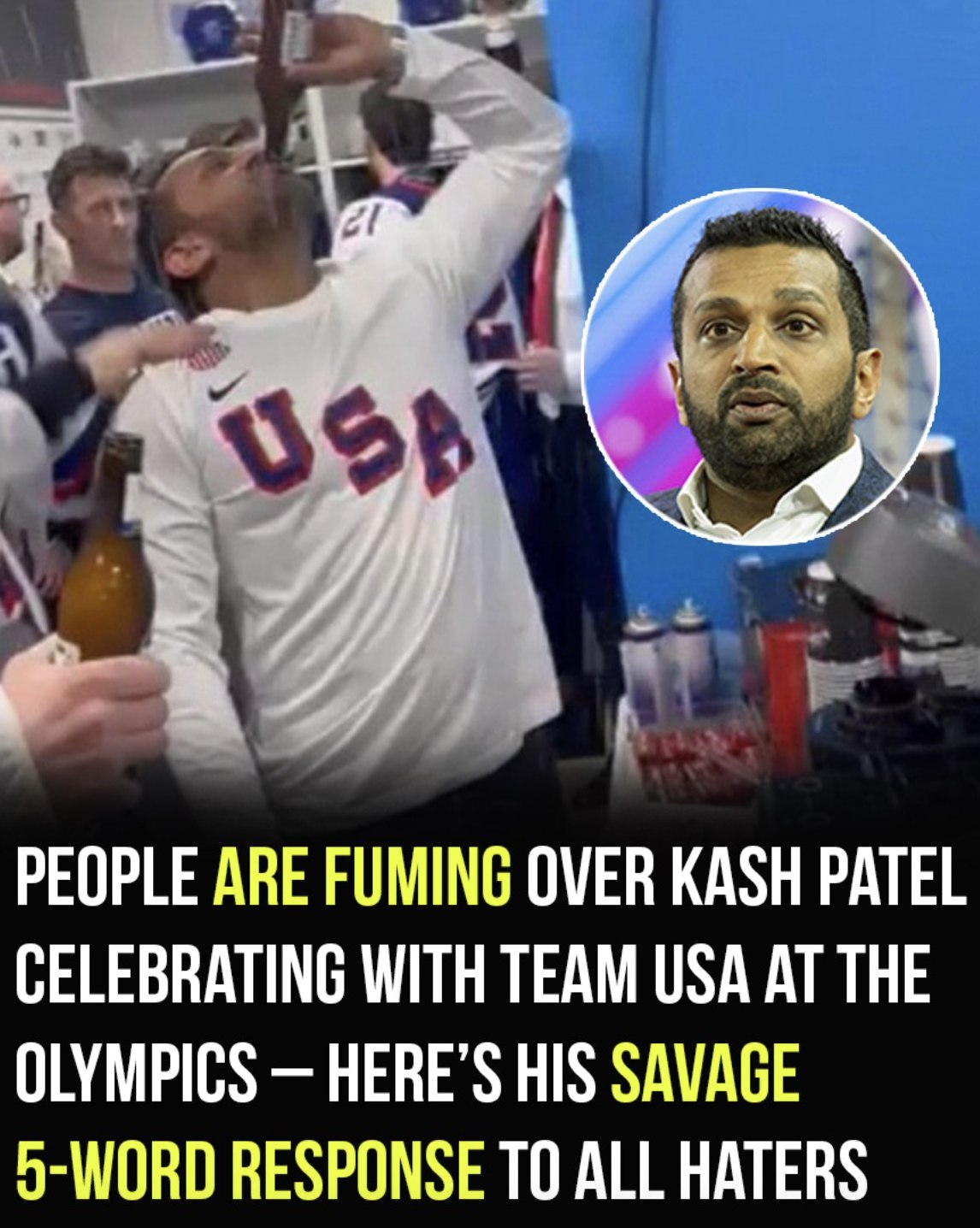 Kash Patel’s Olympic Celebration With Team USA Sparks Online Backlash