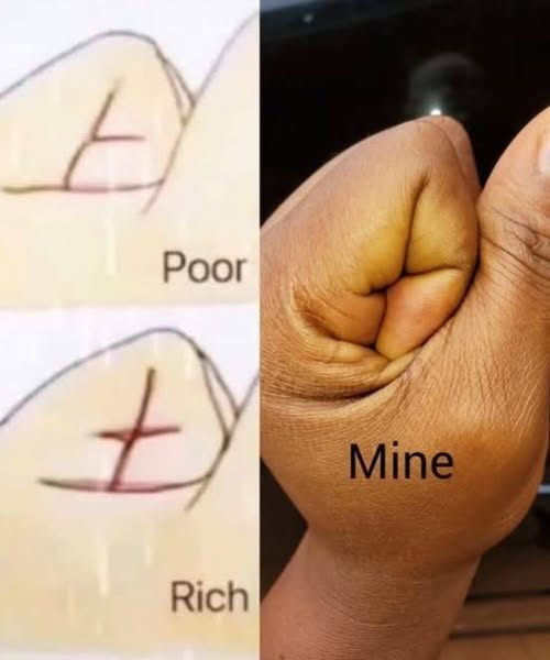 The secret of our hand to show rich or poor….