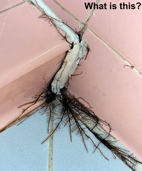 My wife and I went on vacation for 10 days. When we came back, we found this in the bathroom.