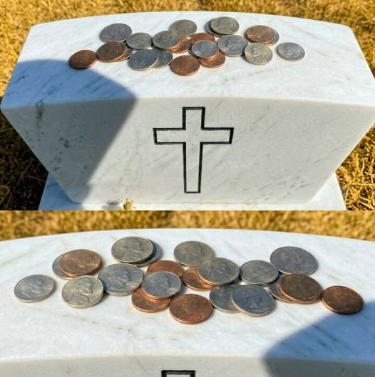 When I visited his grαve today, I saw coins on his gravestone.