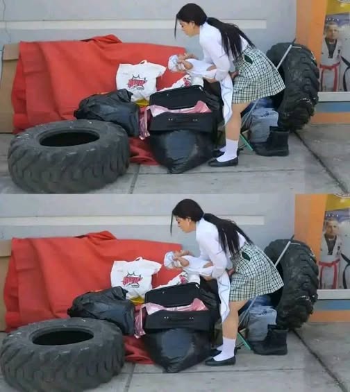 Camera captures teenager heading to garbage dump and abandoning his girlfriend…