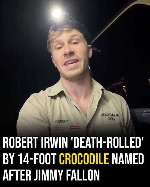Robert Irwin ‘death-rolled’ by 14-foot crocodile named after Jimmy Fallon